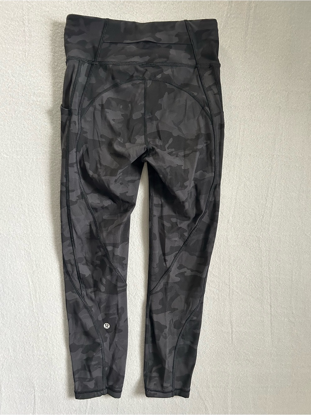Lululemon Time To Sweat Crop 23" Incognito Camo Multi Grey Size 4